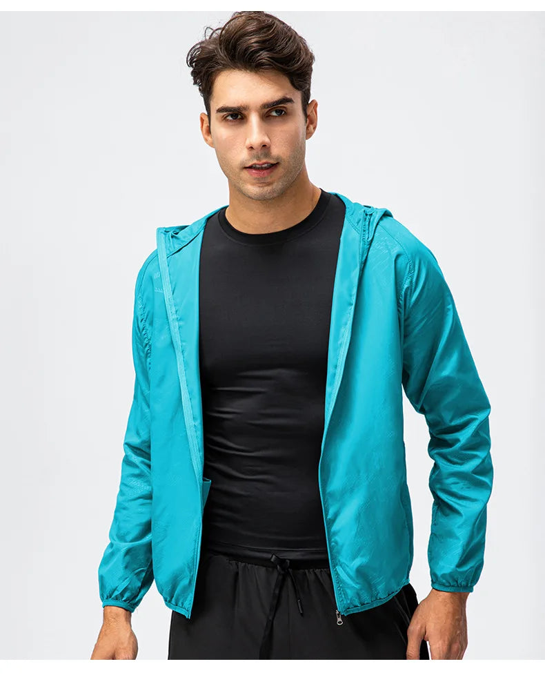 Unisex Waterproof Windbreaker Jacket – Sun Protection & Outdoor Use